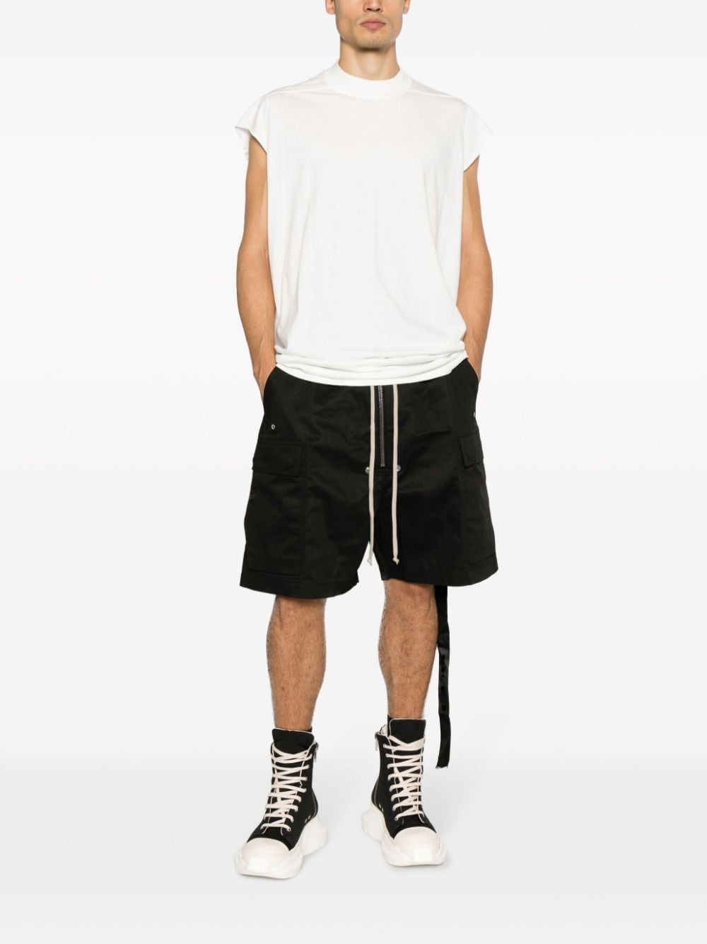 drawstring cargo shorts - 2