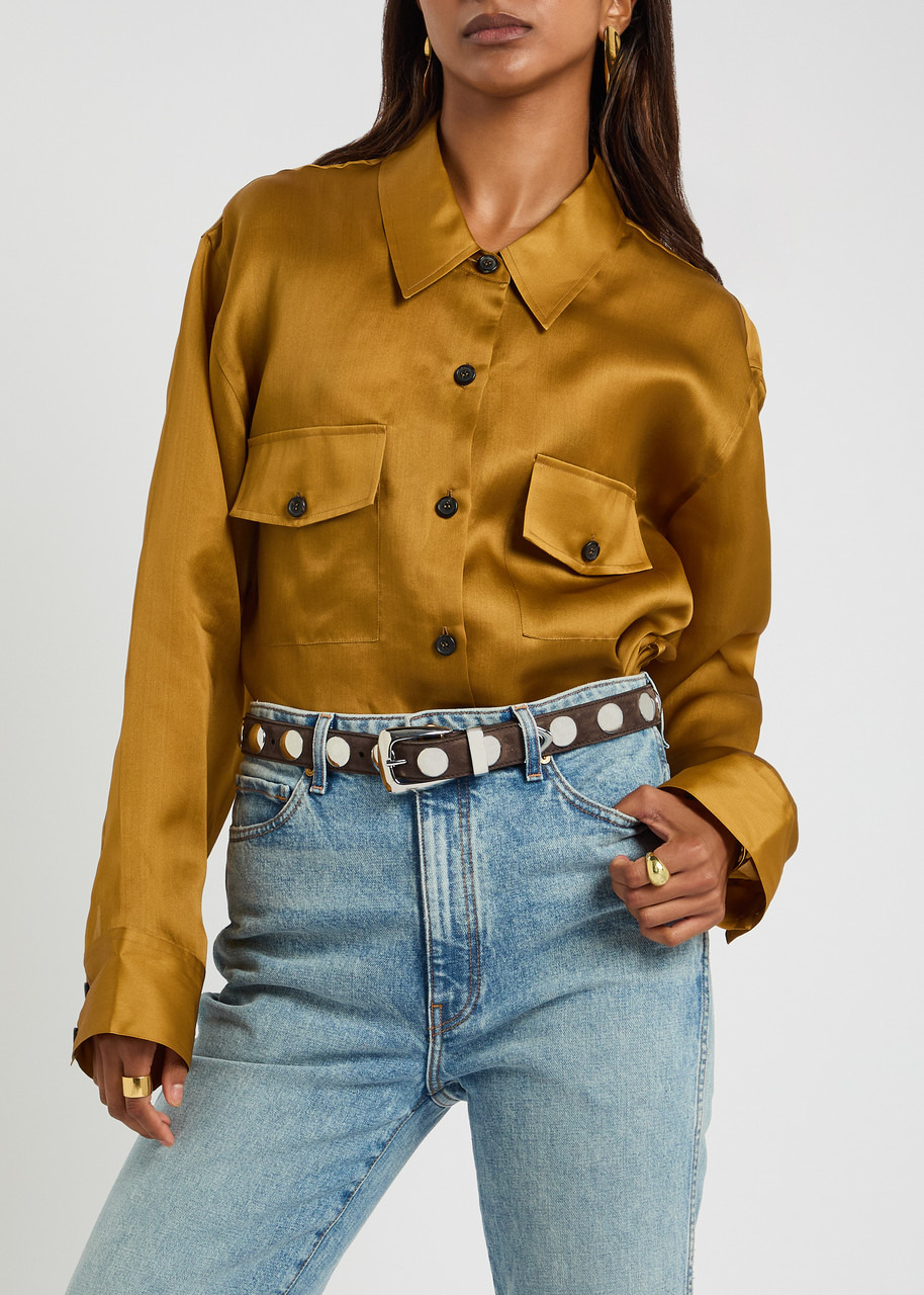 Khaite Benny Studded Suede Belt - 2