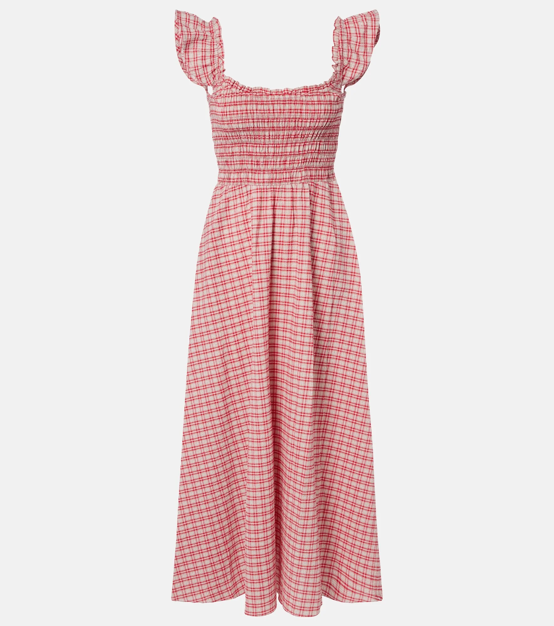 Eudora checked cotton midi dress - 1