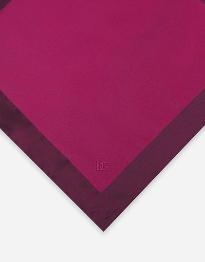 Dolce & Gabbana Silk pocket square with DG logo embroidery outlook