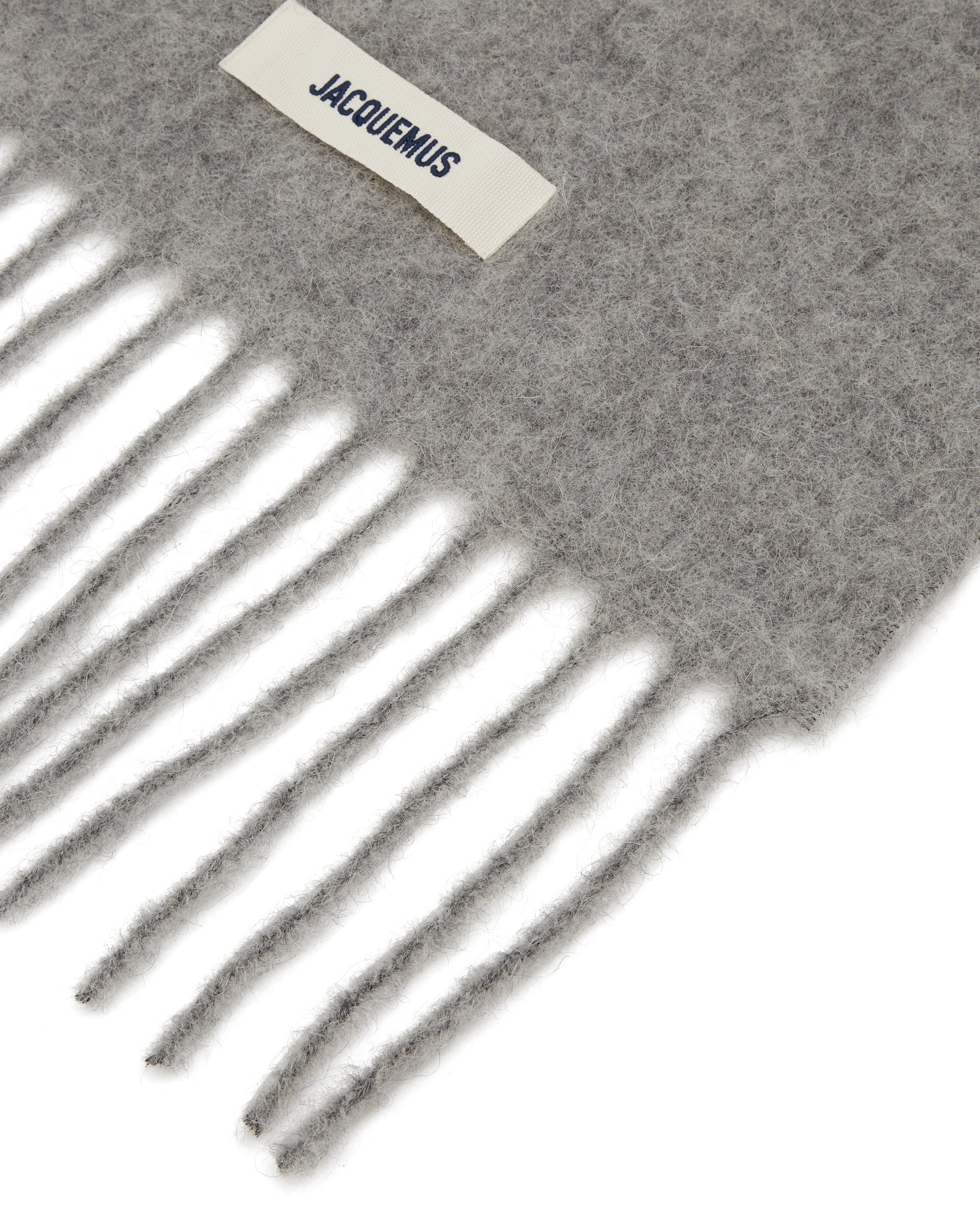 Gray Mohair Scarf - 4