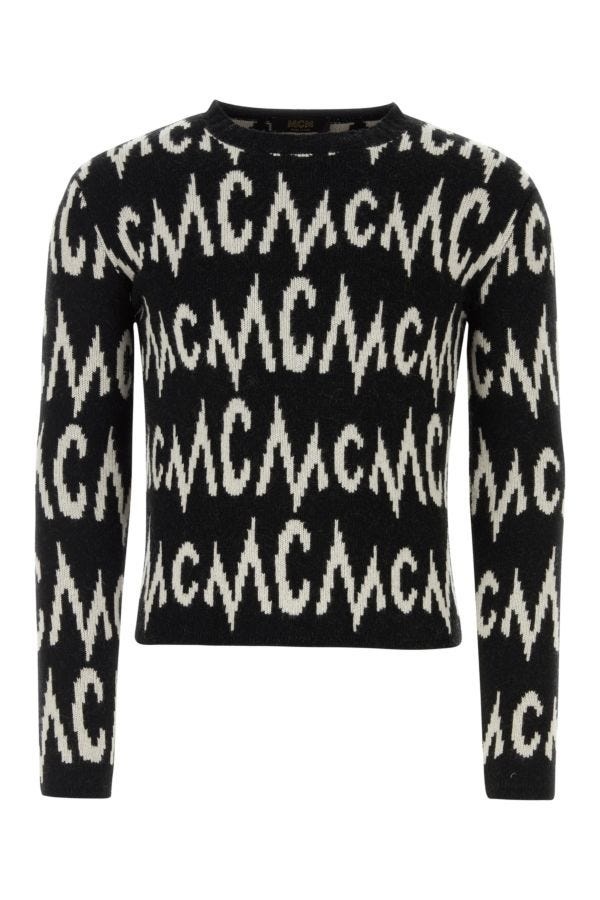Black cashmere blend sweater - 1
