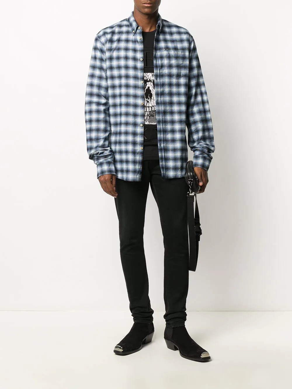 plaid long-sleeve shirt - 2