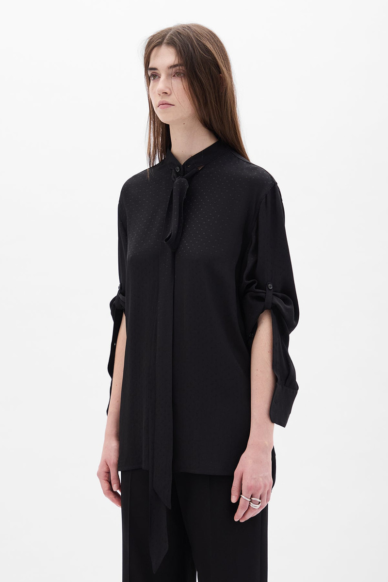 Ann Demeulemeester Dien Stand Collar Long Shirt outlook