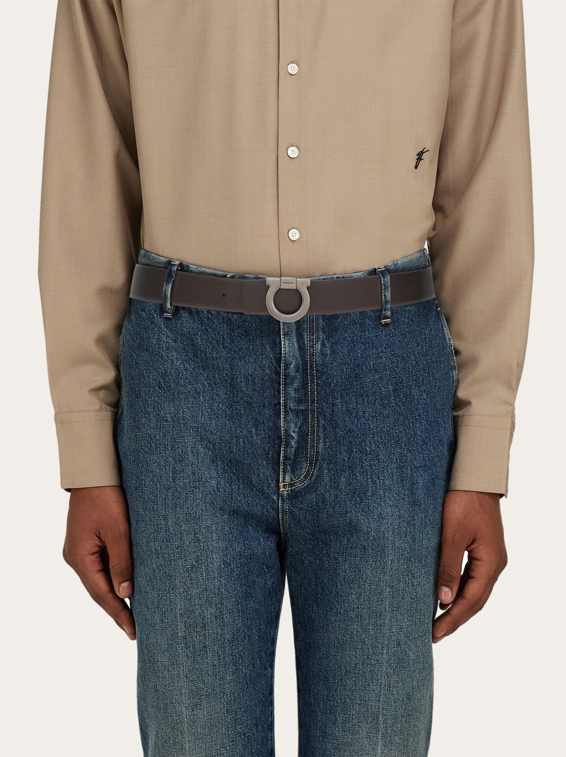 Fixed reversible Gancini belt - 4