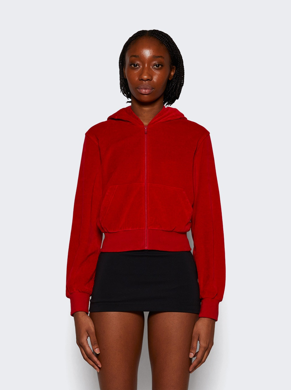 Bb Motel Fitted Zip-up Hoodie Red - 3