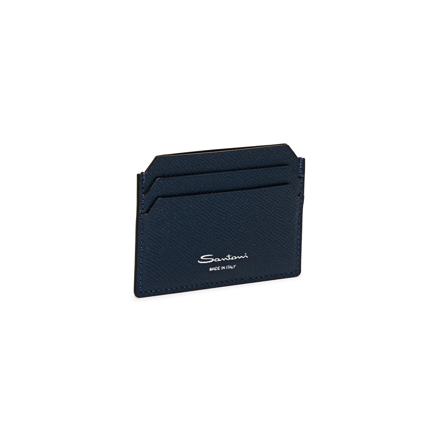 Blue saffiano leather credit card holder - 5