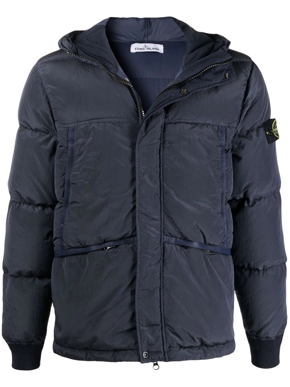 padded zip-up down jacket - 1