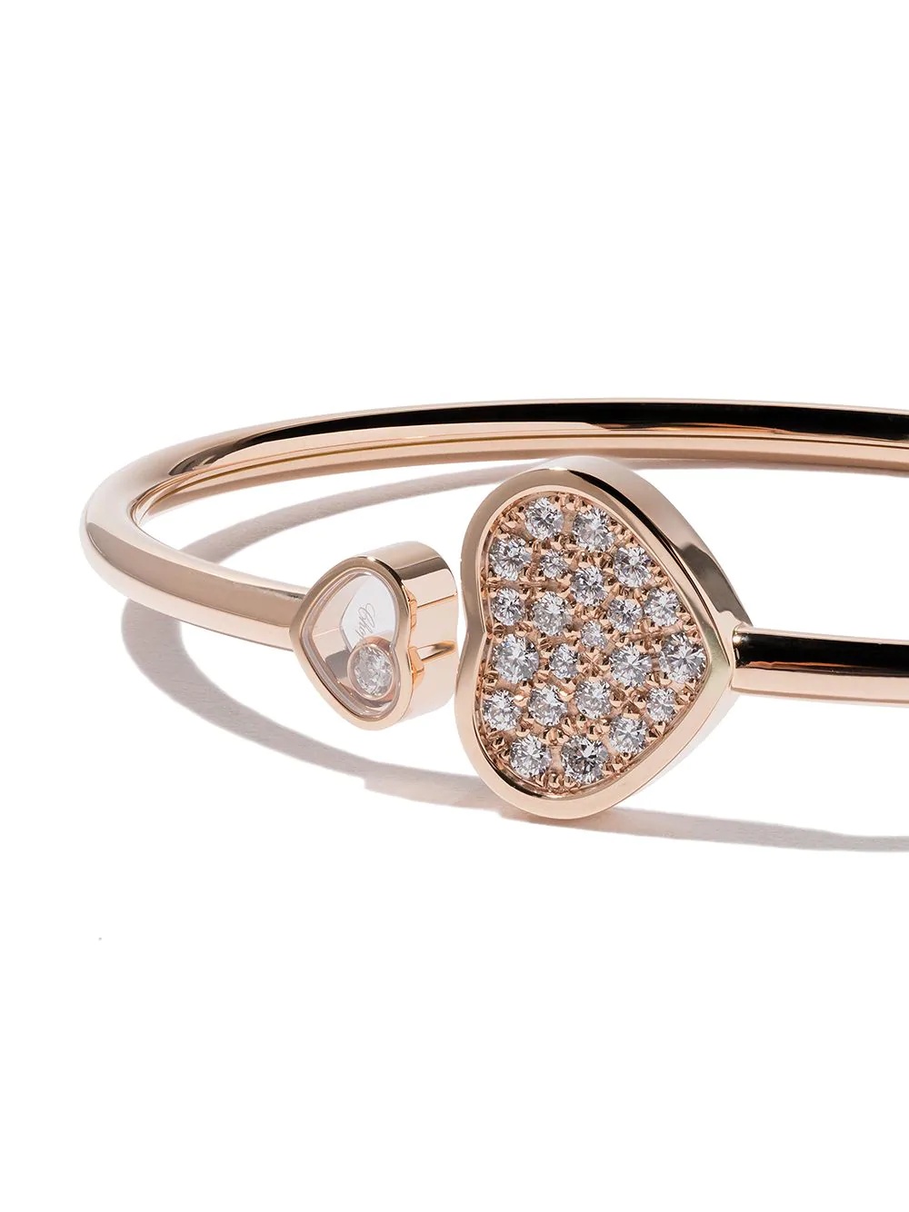 18kt rose gold Happy Hearts diamond bangle - 3