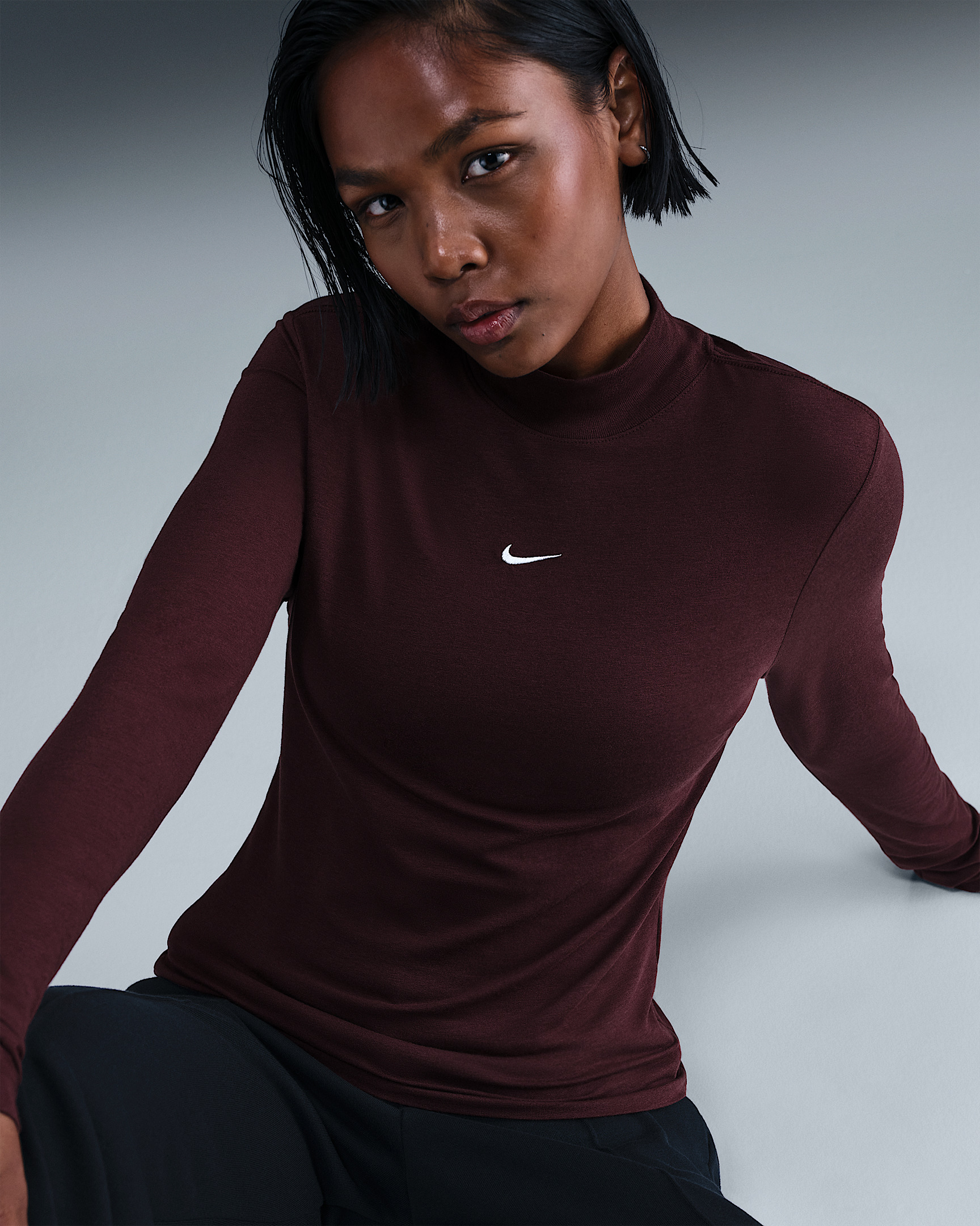 Nike Sportswear Chill Knit Women's Slim Long-Sleeve Mock-Neck T-Shirt - 3