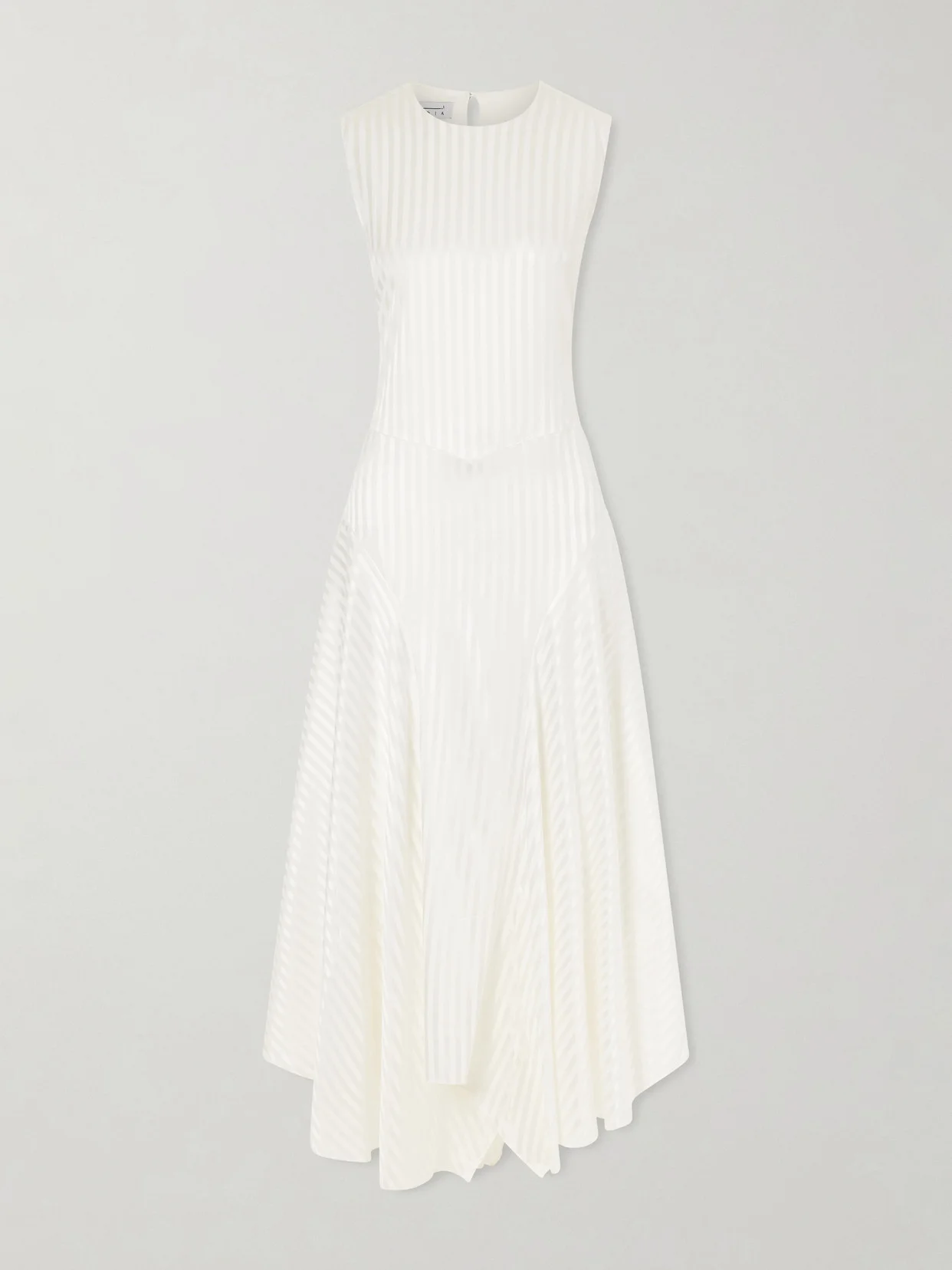 Striped Stretch-silk Satin Maxi Dress - 1
