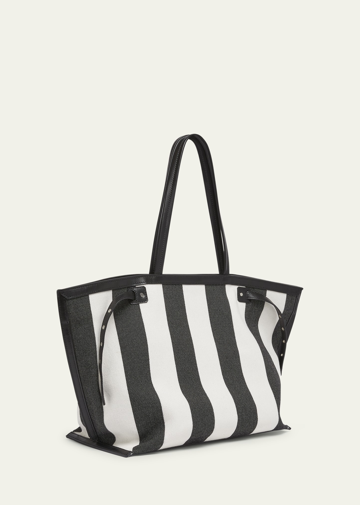 Days Striped Canvas Tote Bag - 3