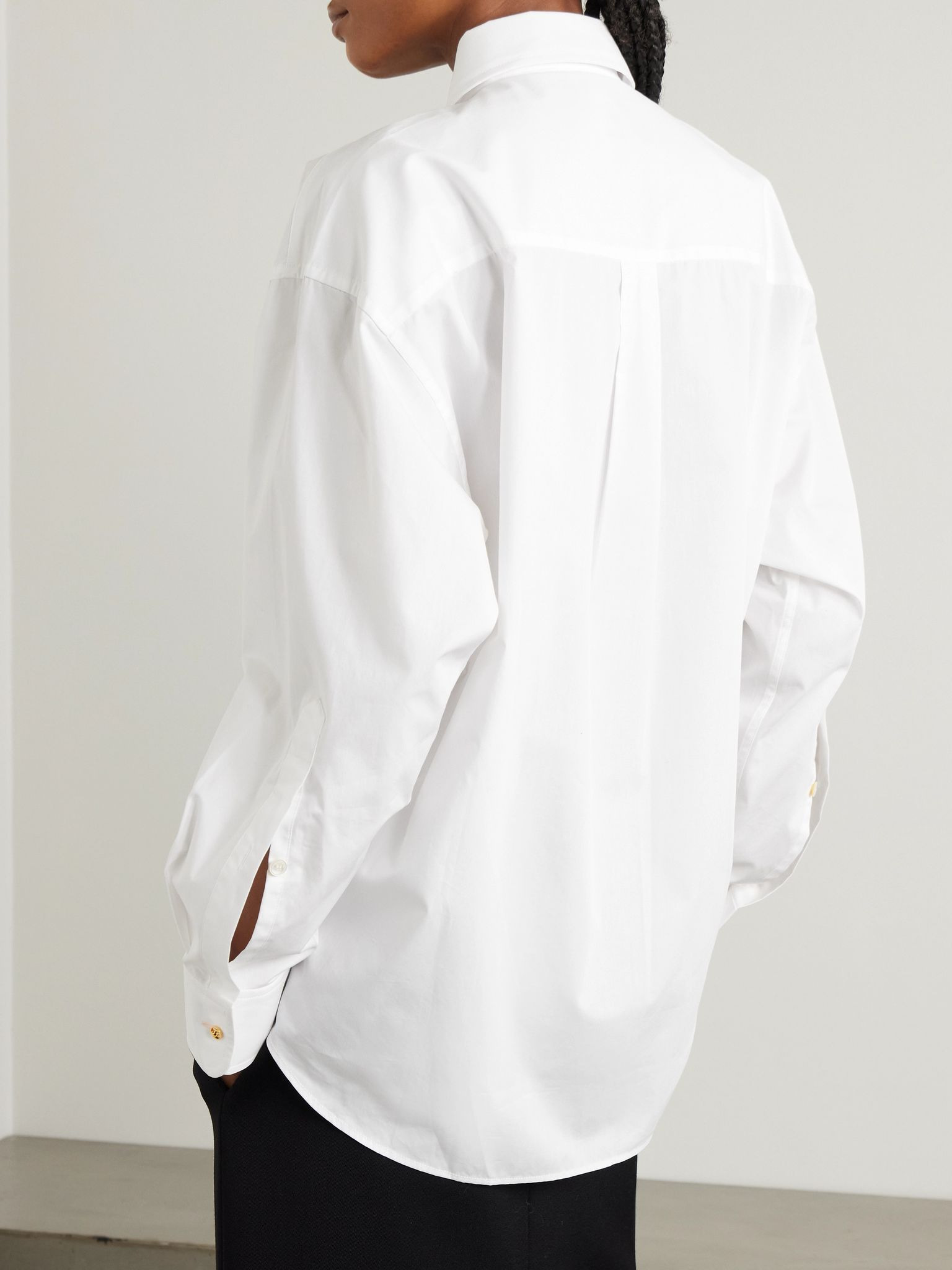 + NET SUSTAIN organic cotton-poplin shirt White - 4