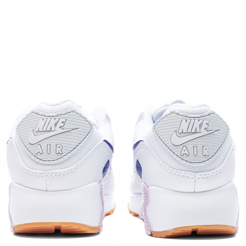 NIKE WOMEN'S AIR MAX 90 - WHITE/LAPIS/PURE PLATINUM - 4