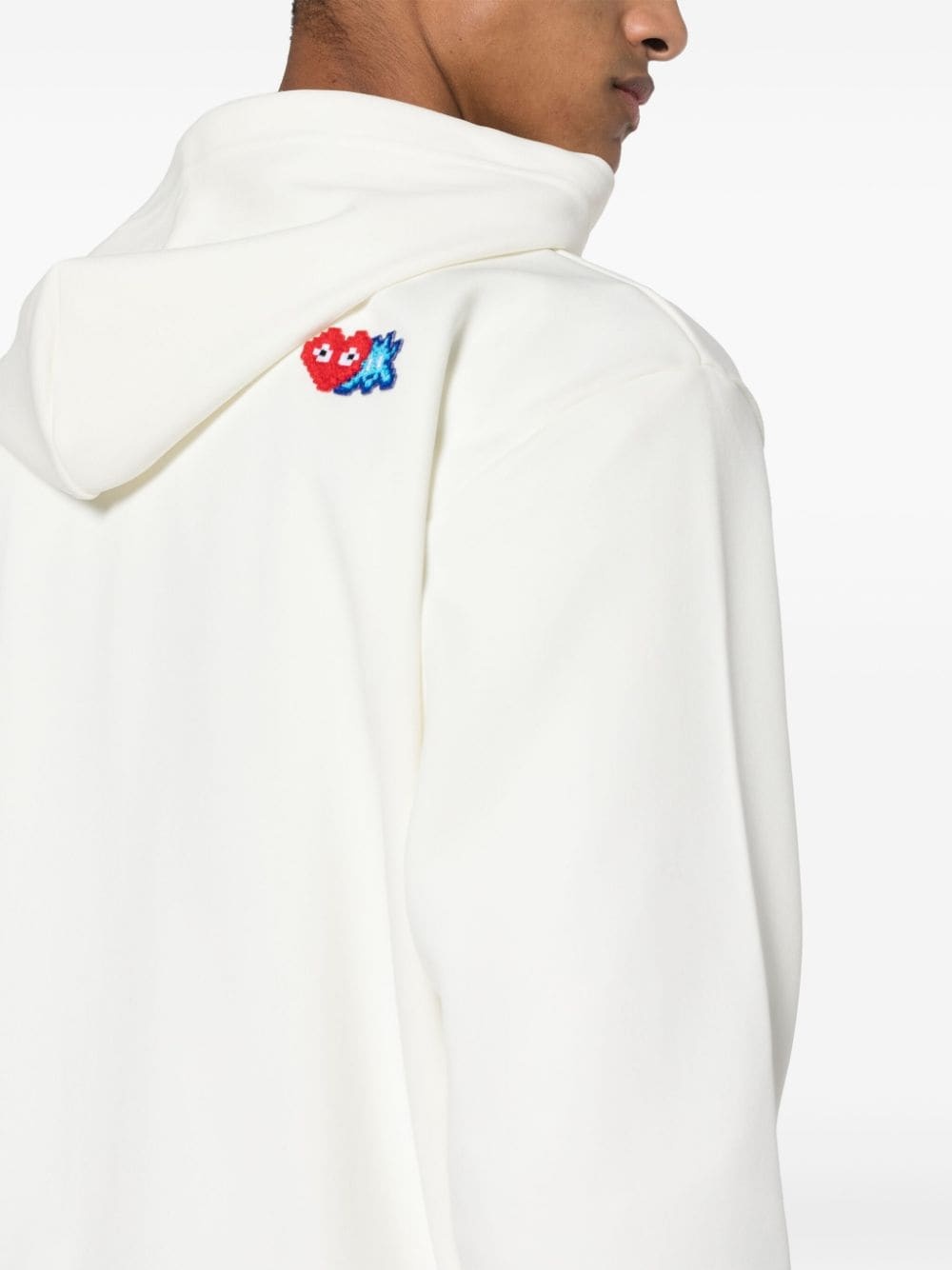 x the Artist Invader pixelated-appliqué hoodie - 5
