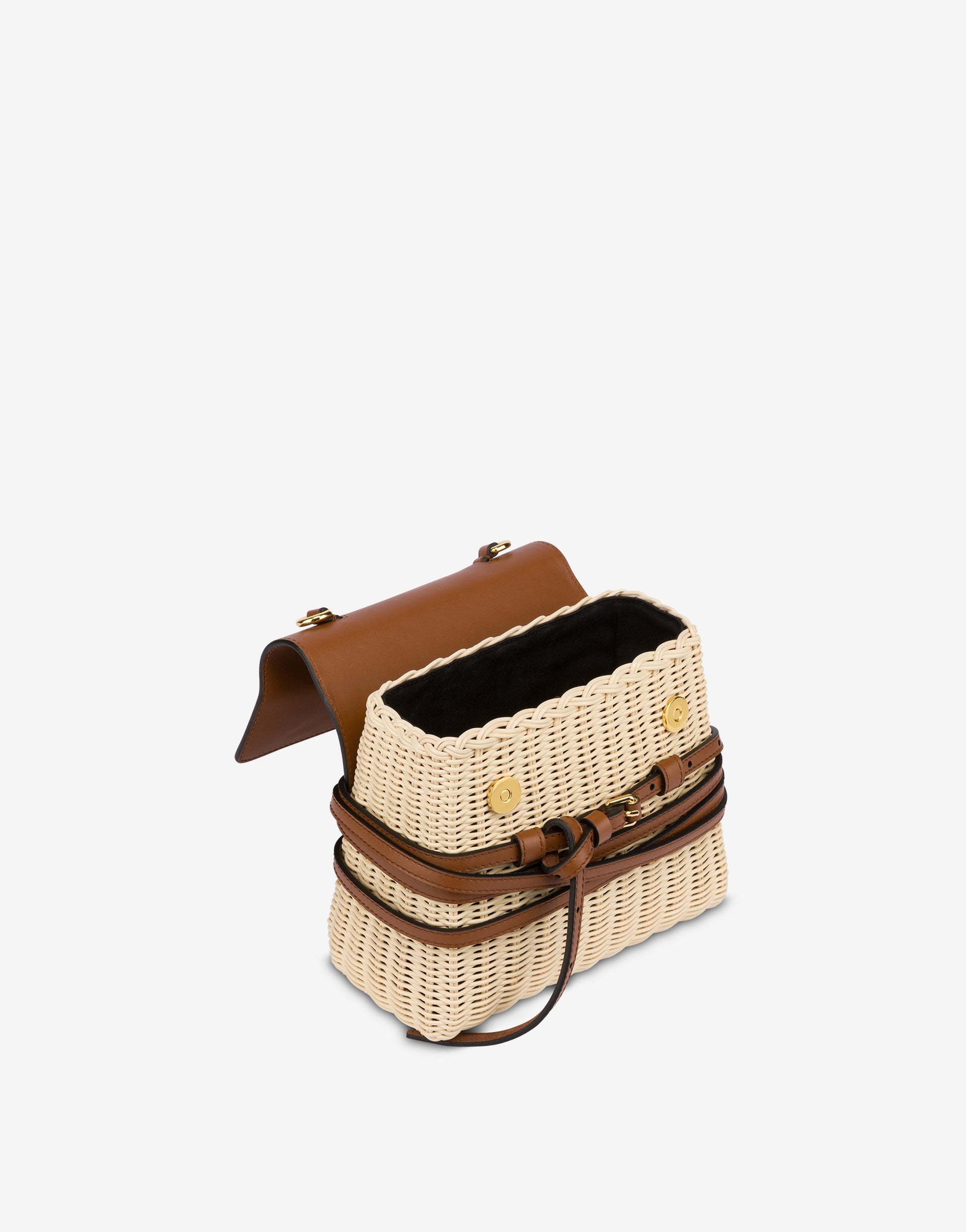 MOSCHINO TIE ME BAG IN RATTAN SMALL - 2