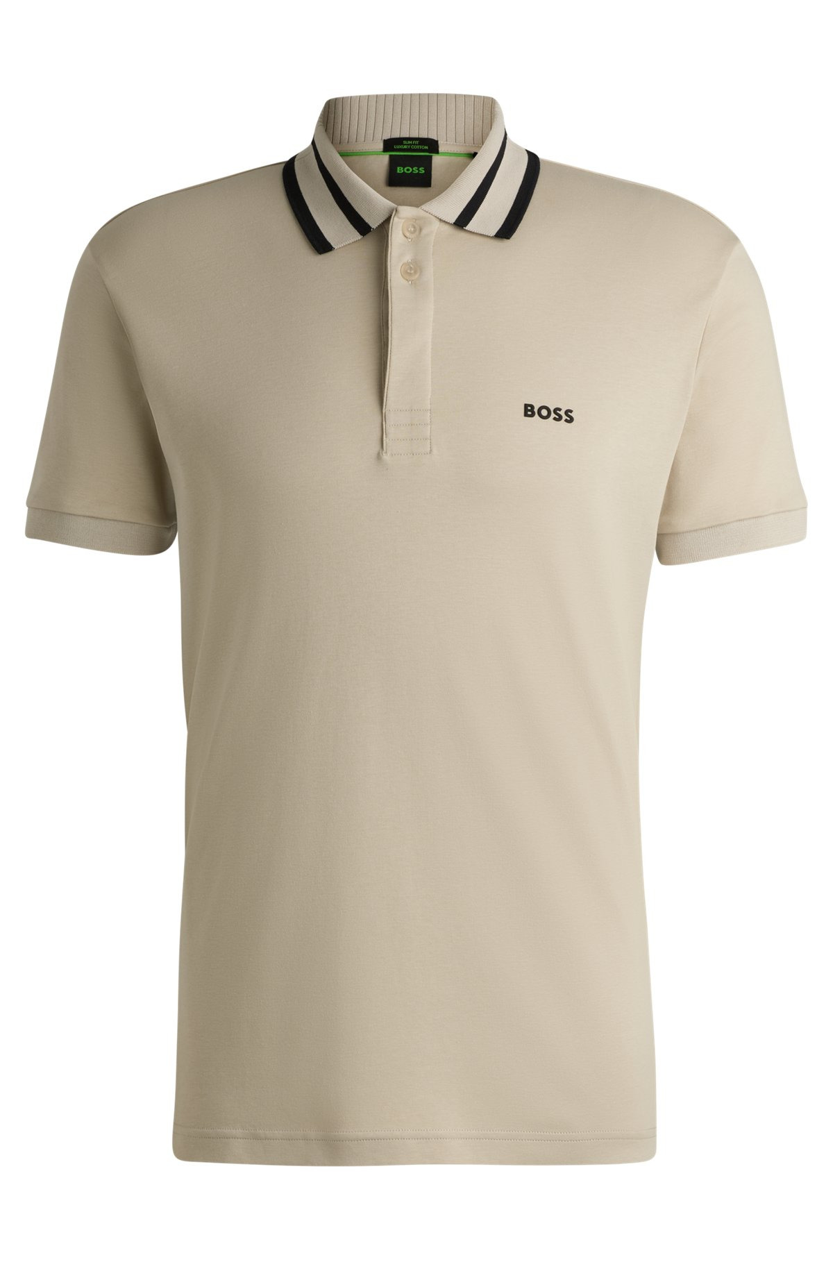 INTERLOCK-COTTON POLO SHIRT WITH LOGO DETAIL - 1