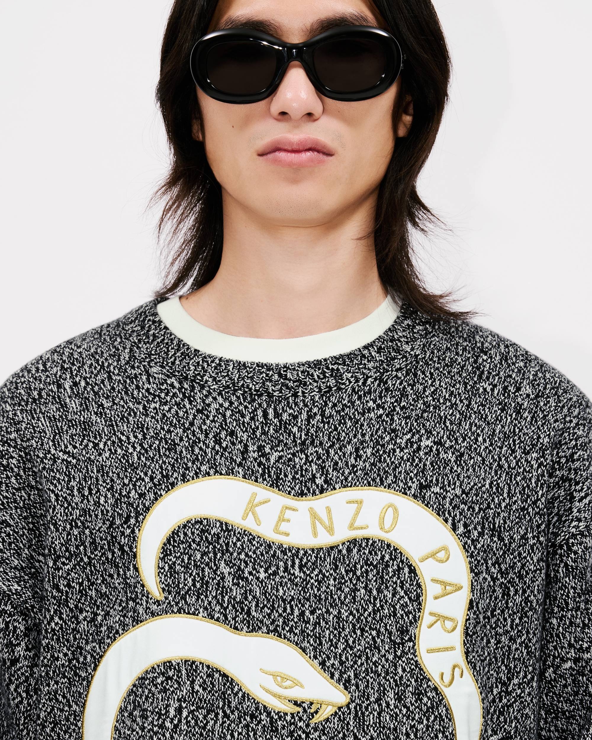 'Lunar New Year' genderless jumper in wool and cotton - 11