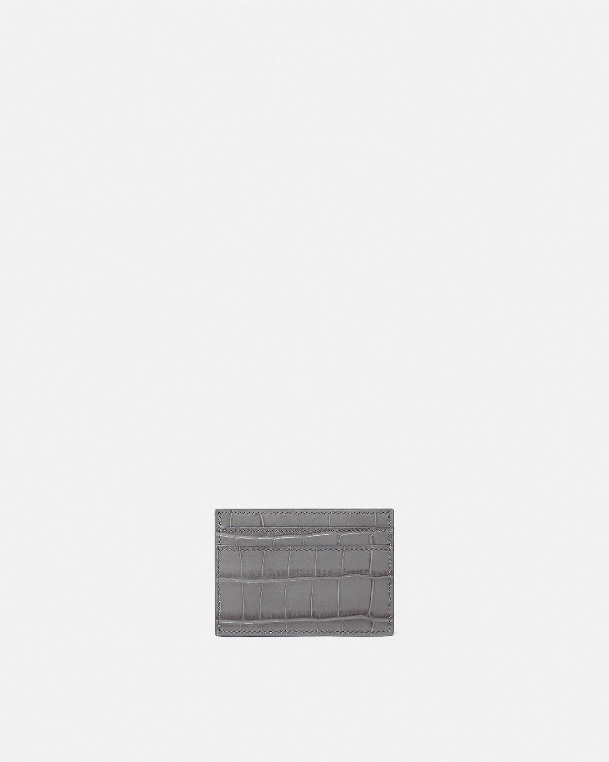 Croc-Effect Greca Goddess Card Holder - 3