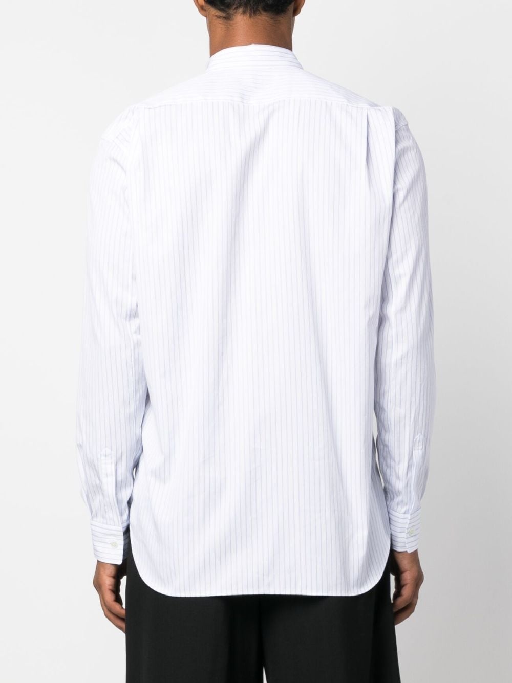 striped panelled long-sleeve shirt - 4