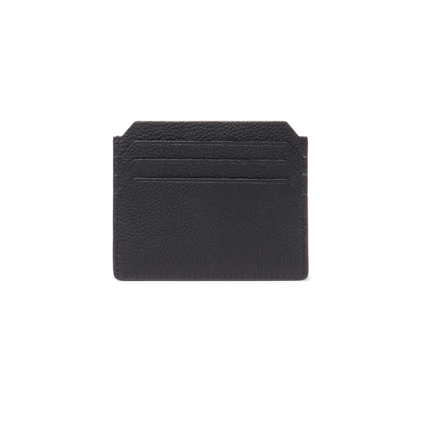 Black tumbled leather credit card holder - 3
