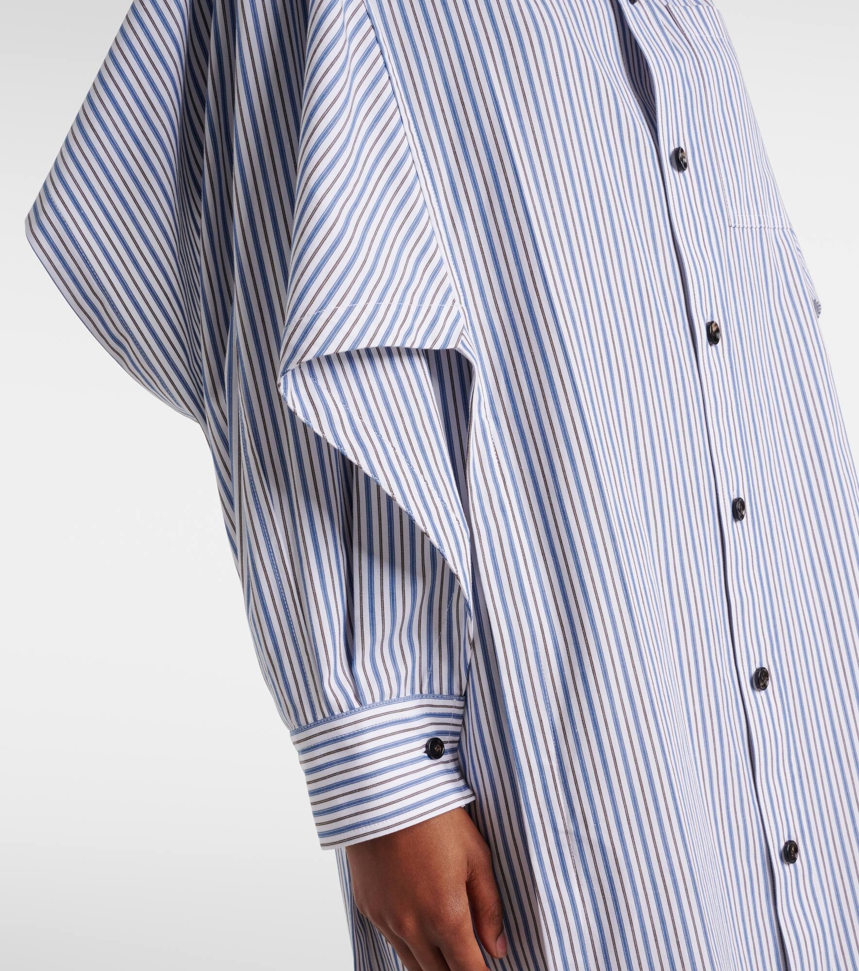 Striped cotton shirt dress - 5