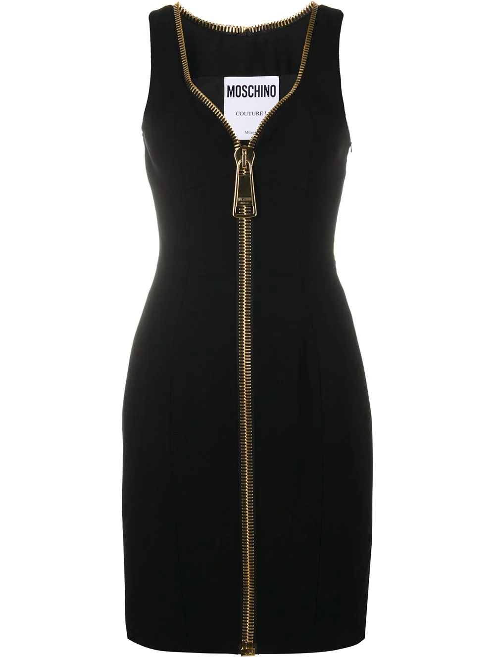 oversized zip mini dress - 1