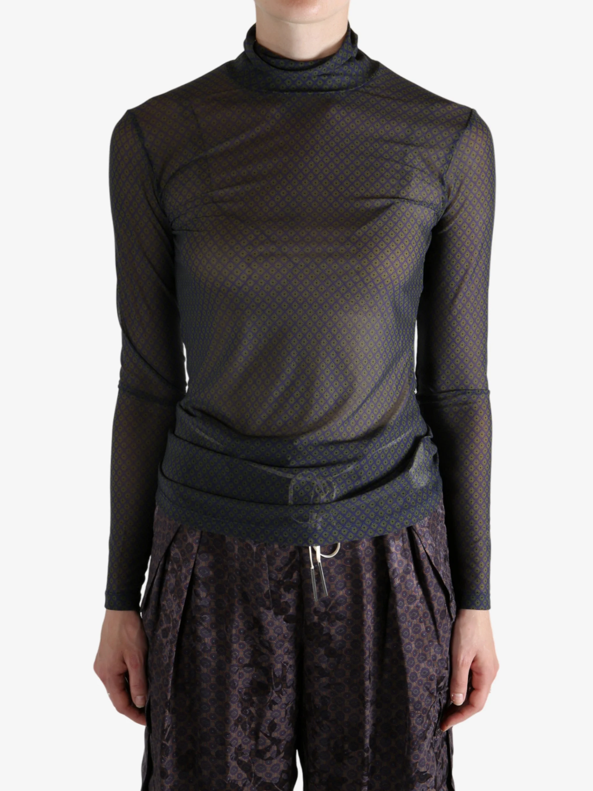 DRIES VAN NOTEN - Women Patterned Turtleneck Top - 1