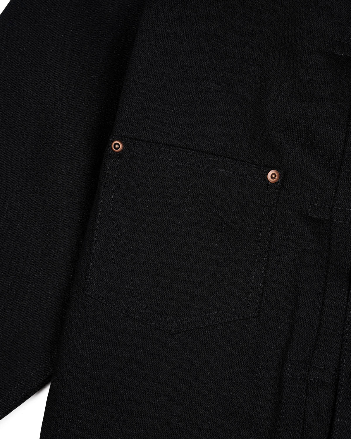 Trucker Jacket 13.2oz Selvedge Denim - Solid Black - 4