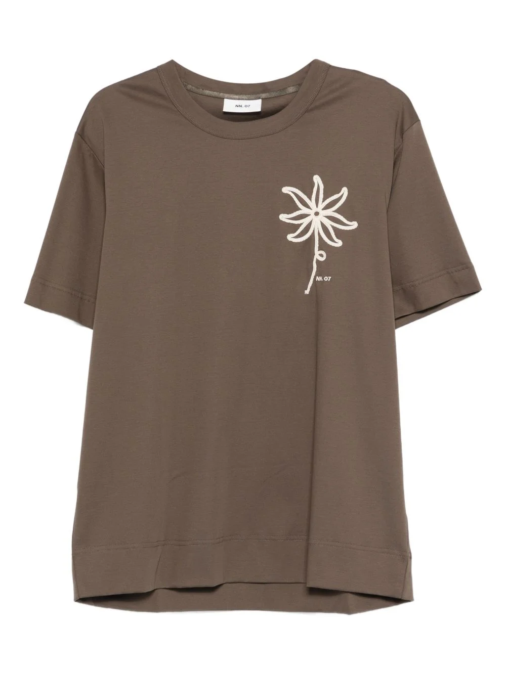 floral-motif T-shirt - 1