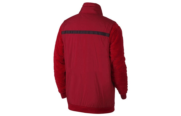 Air Jordan Pullover Fleece Lined Sports Jacket Red AH6256-687 - 2