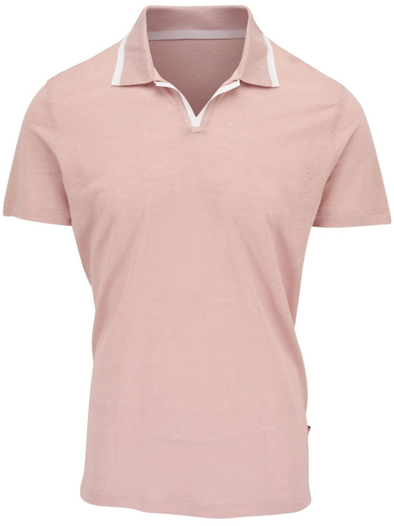 short-sleeve linen polo shirt 1