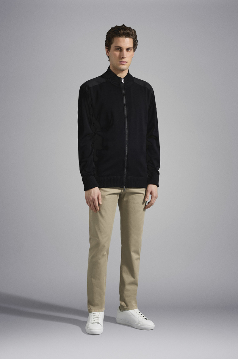 Paul & Shark WOOL FULL ZIP SWEATER WITH ICONIC BADGE outlook