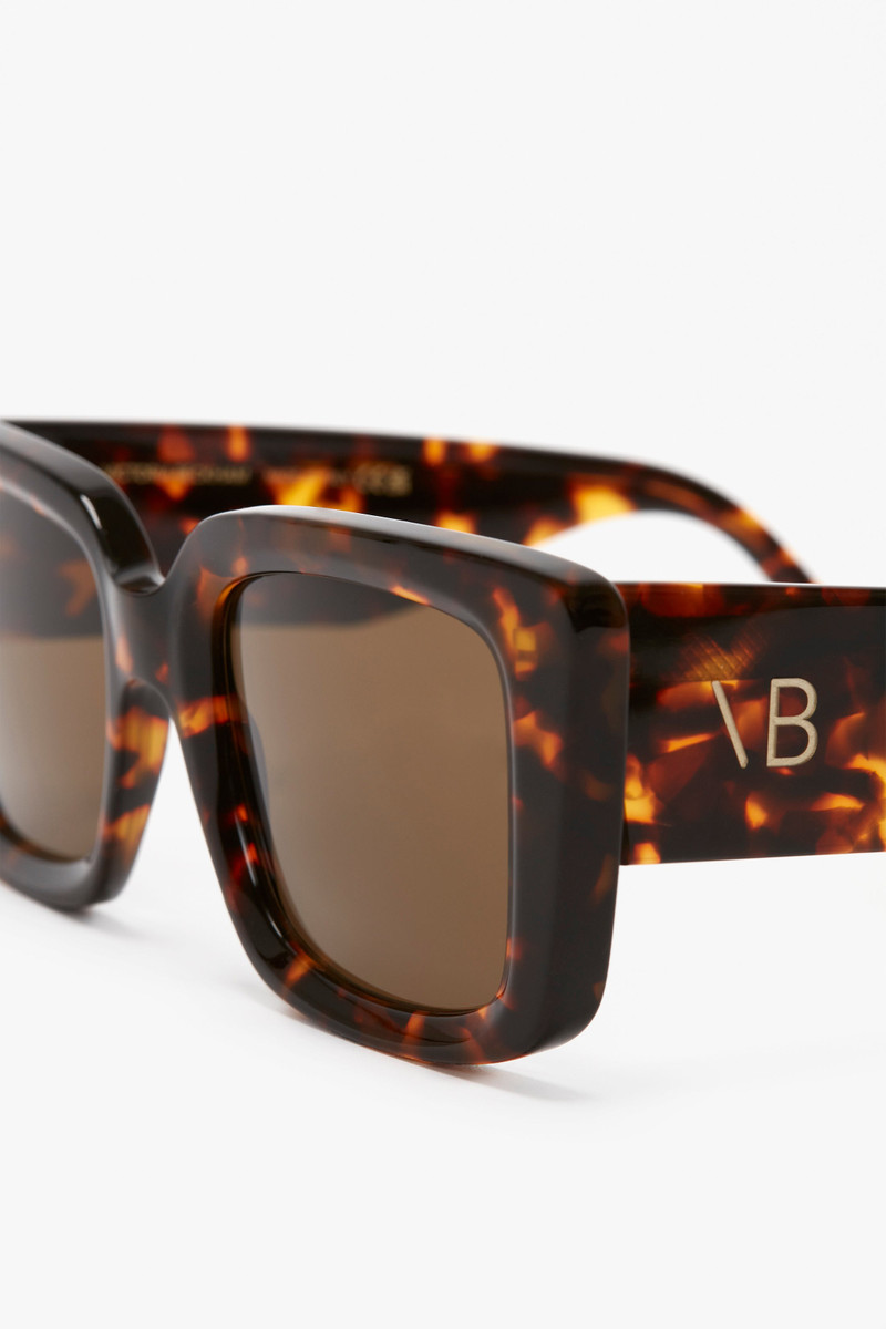 VB Monogram Detail Sunglasses in Dark Havana 5