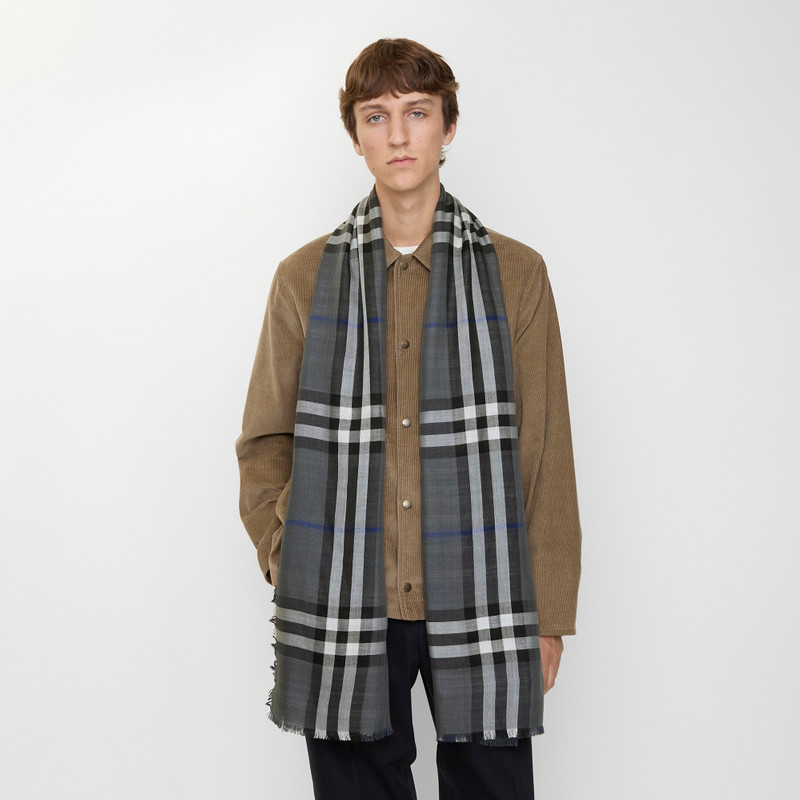 Burberry Reversible Check Wool Silk Scarf outlook