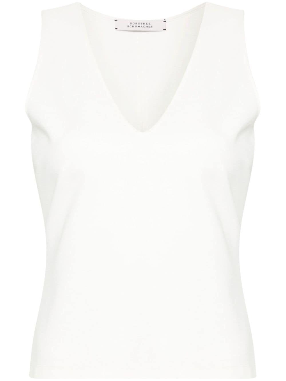 V-neck sleeveless top - 1