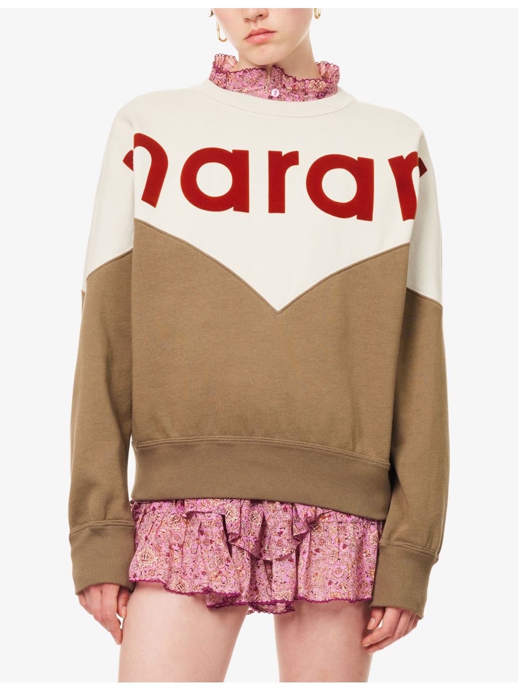 Houston Flocked-Logo Cotton-Blend Sweatshirt - 3