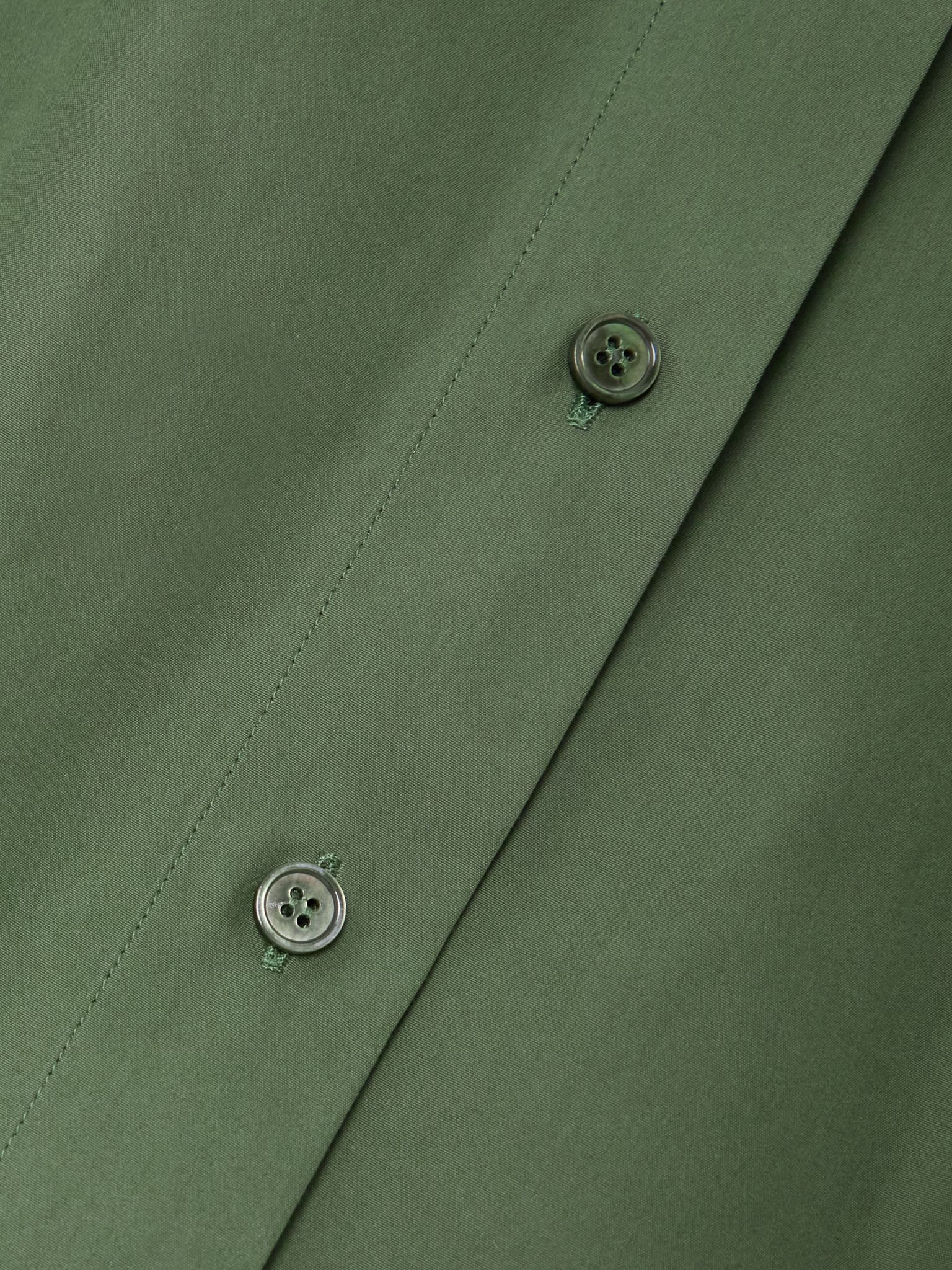 Cotton-poplin mini dress Green - 4