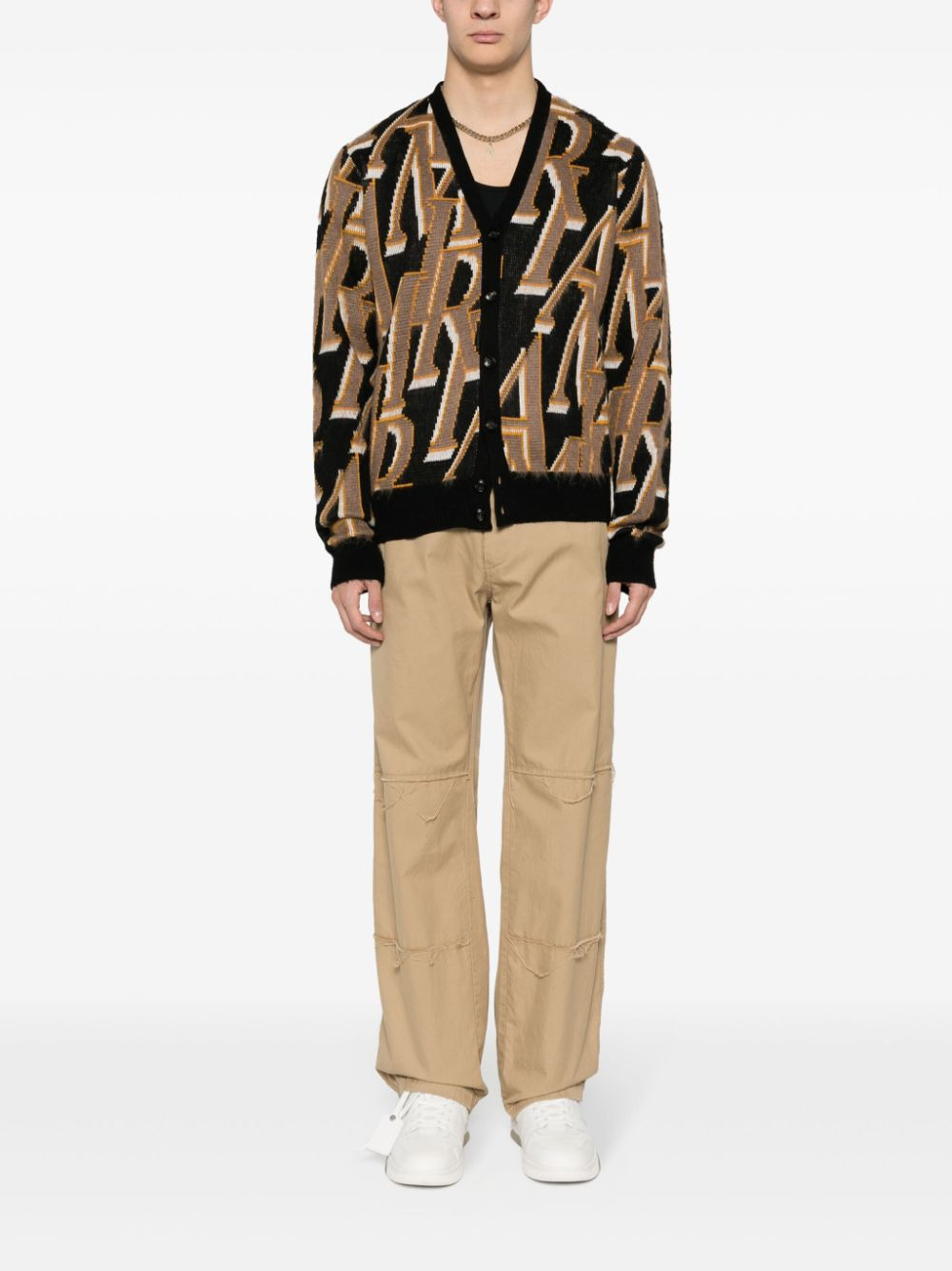Amiri Men Cardigan In Mixed Wool - 5