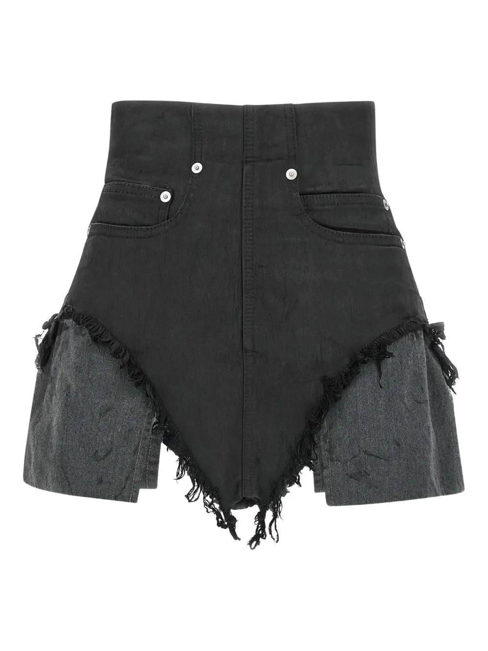 Rick Owens Drkshdw Women Shorts With Frayed Edges - 1