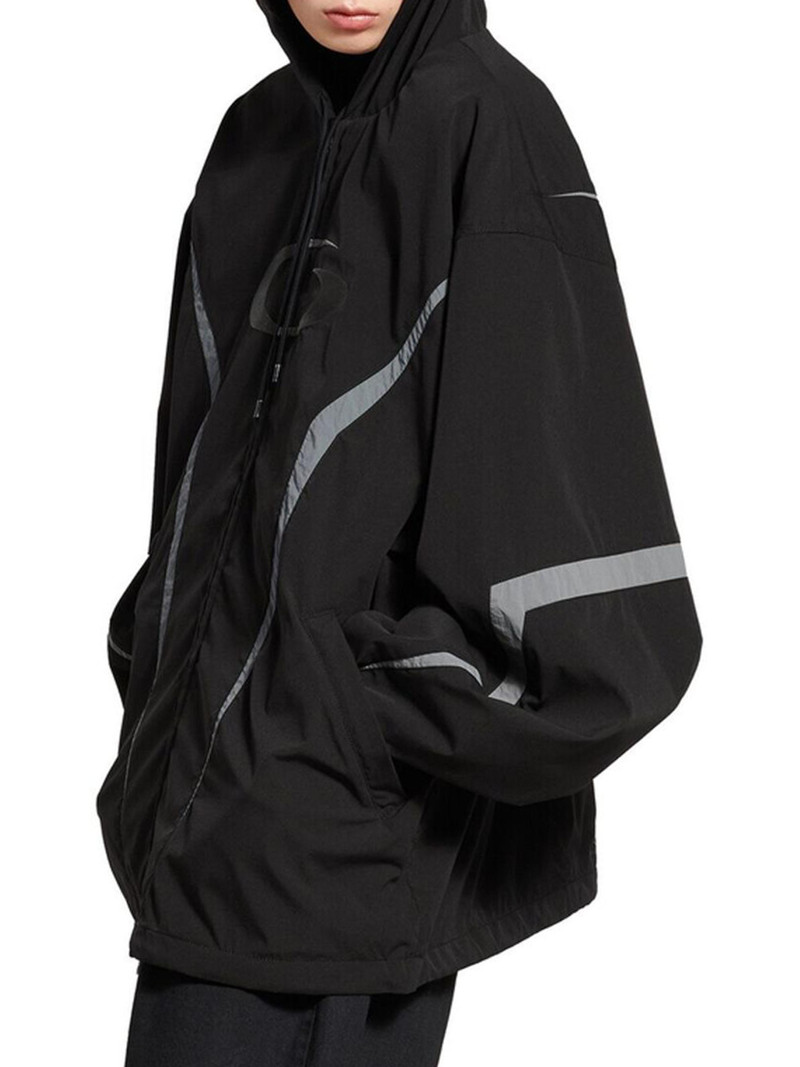 Men's Loop Sports Icon Large Tracksuit Jacket - Black Grey 3
