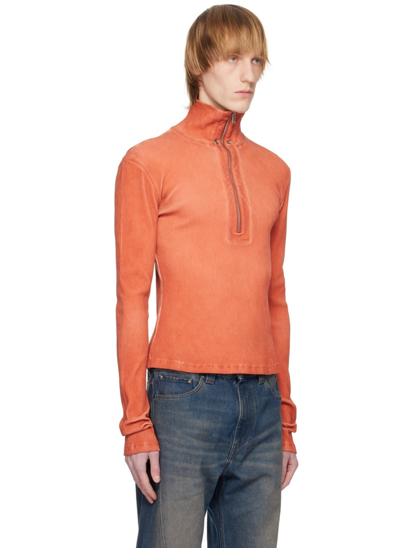 MISBHV Orange Half-Zip Sweater outlook