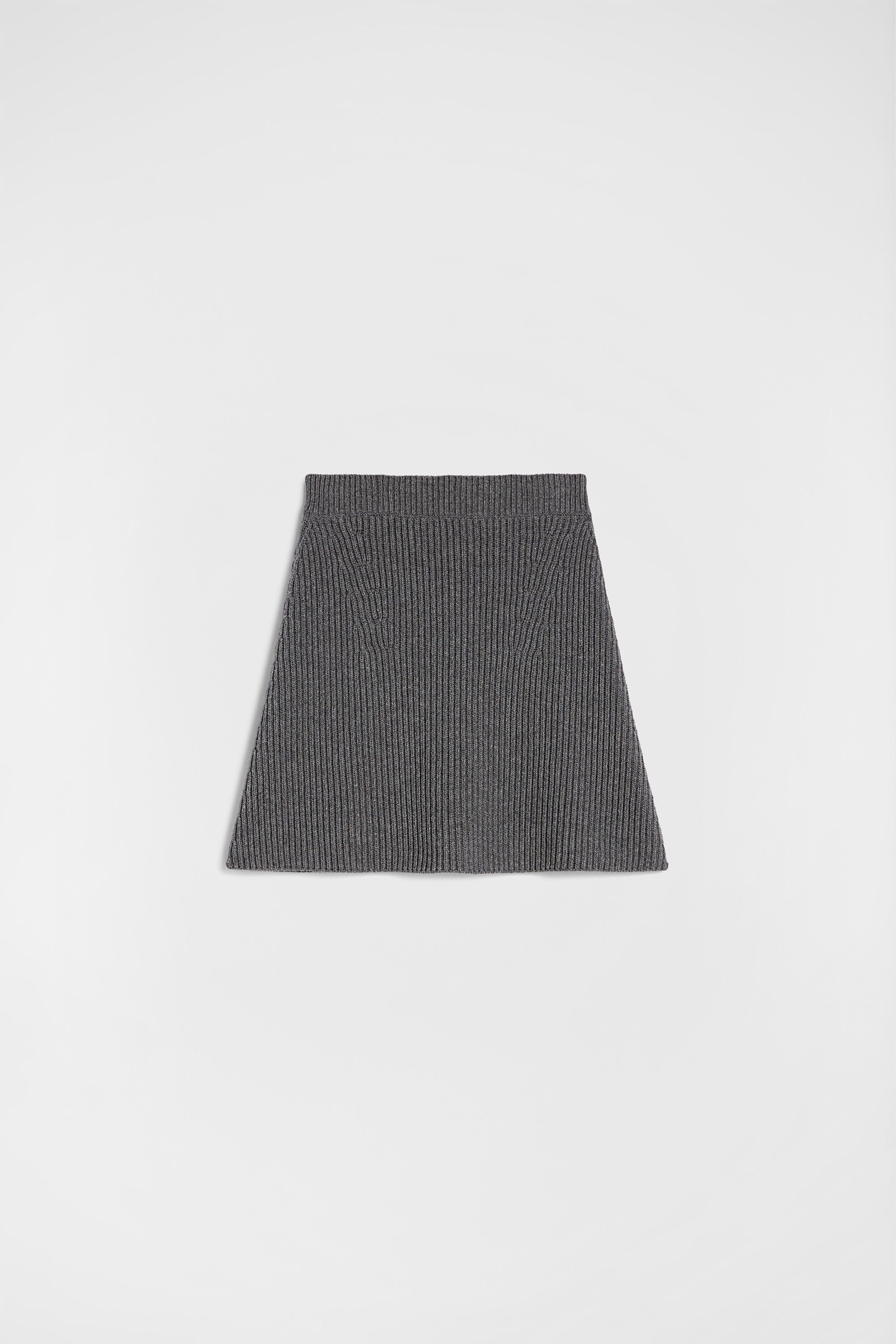 Wool Knit Mini Skirt - 1