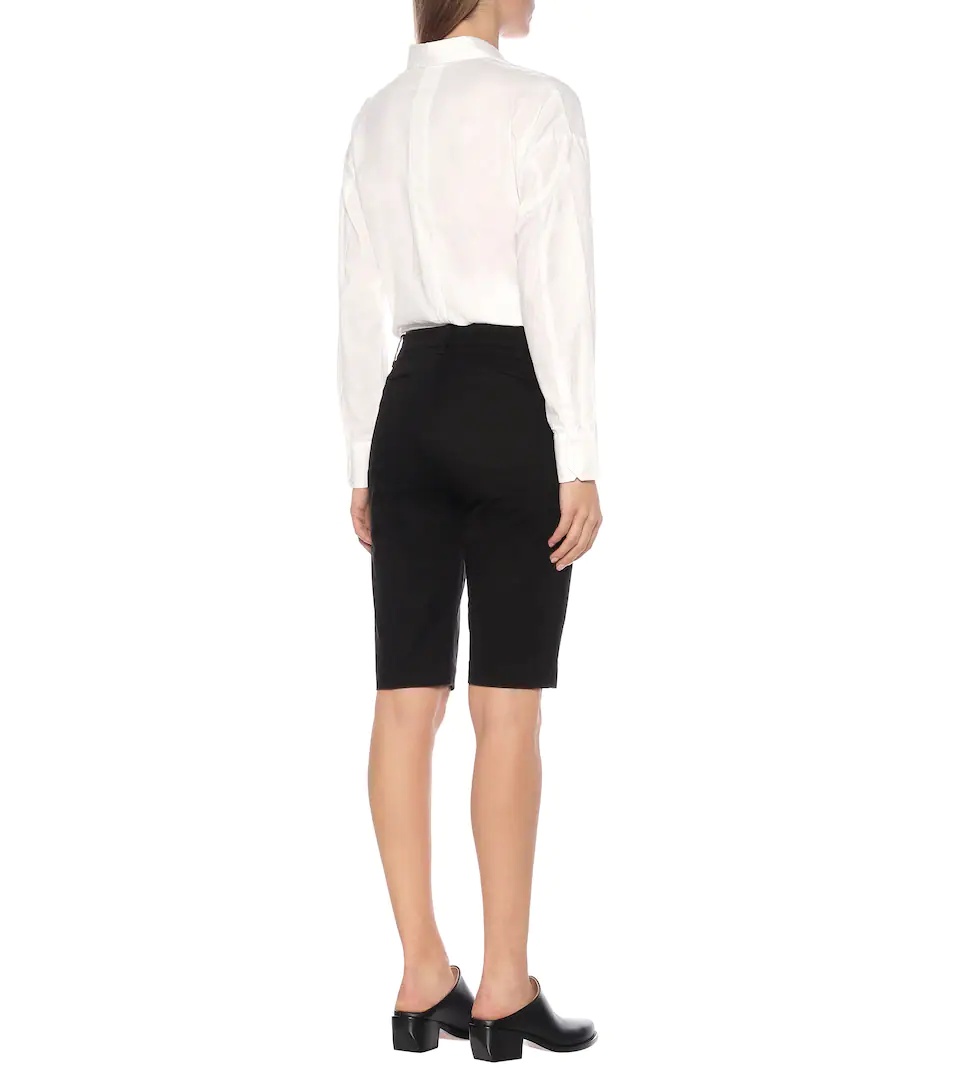 Mid-rise cotton Bermuda shorts - 3