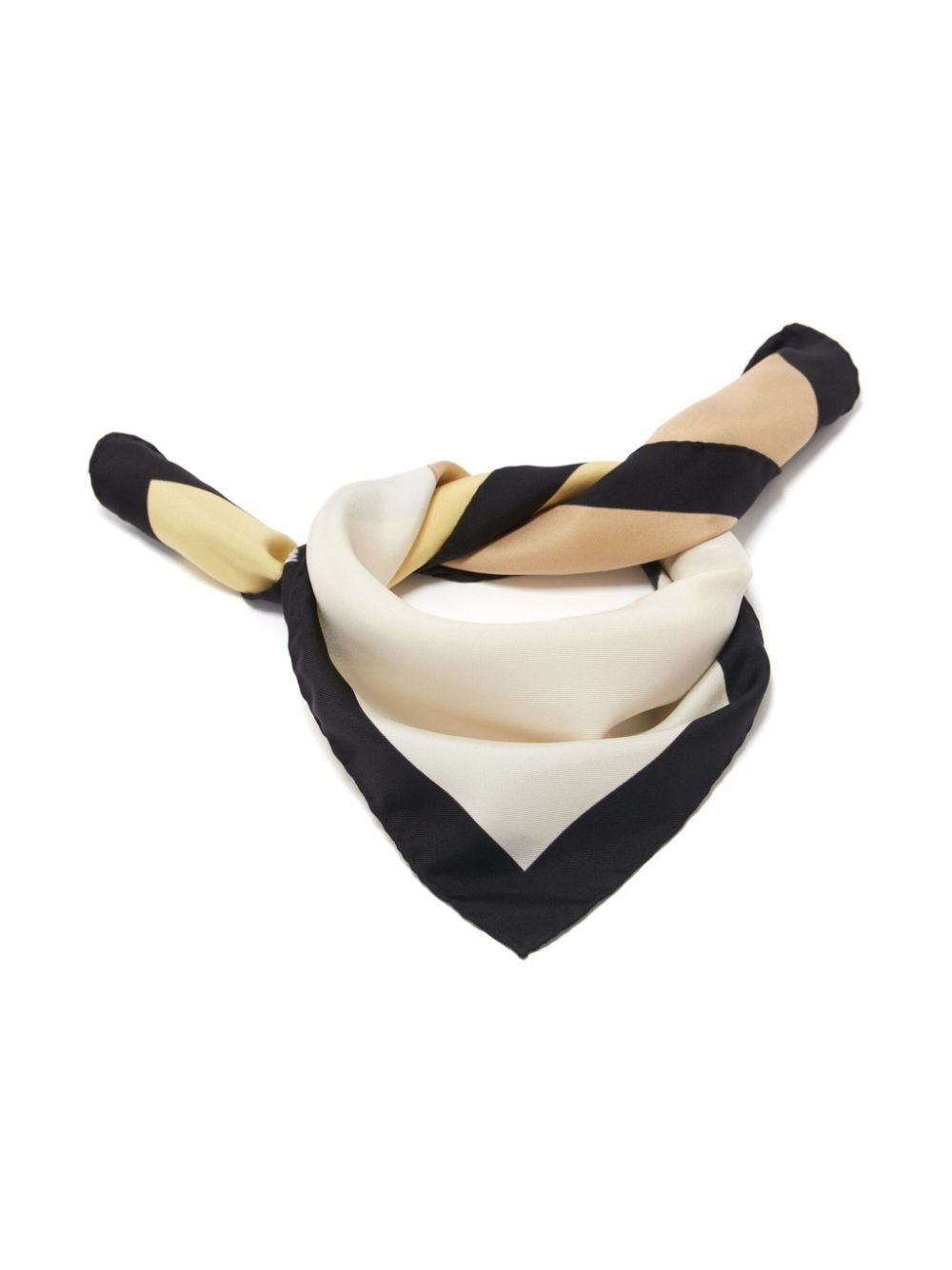 colour block-print silk scarf - 3