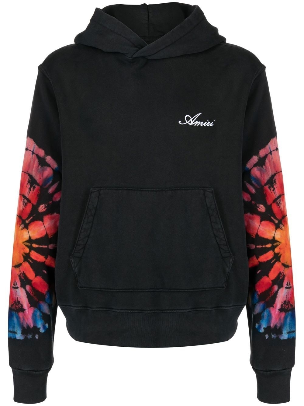 tie-dye logo-embroidered hoodie - 1