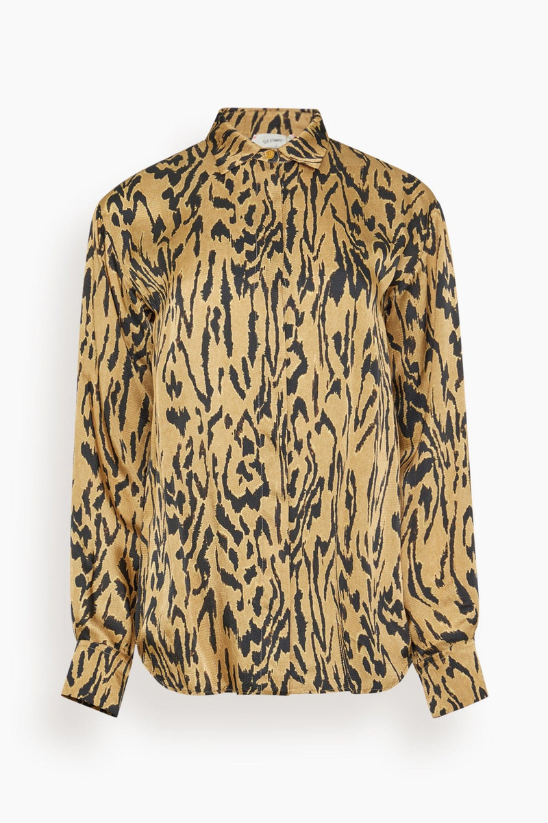 Moiree Print Satin Oversized in Honey 1