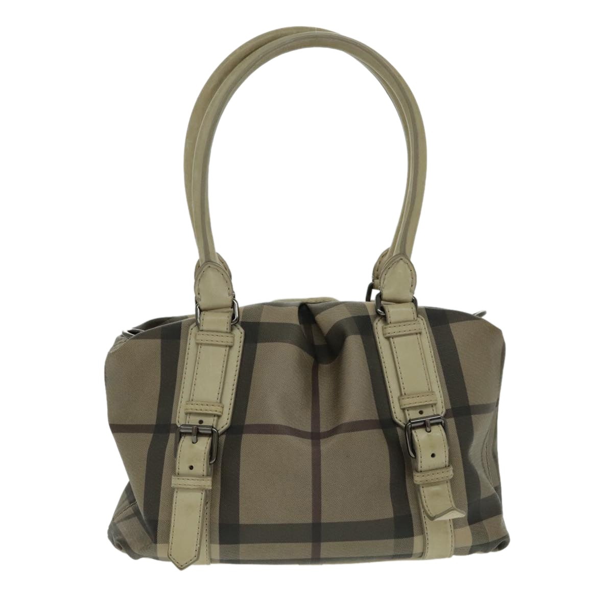 Burberry Nova Check Hand Bag Pvc Beige - 2