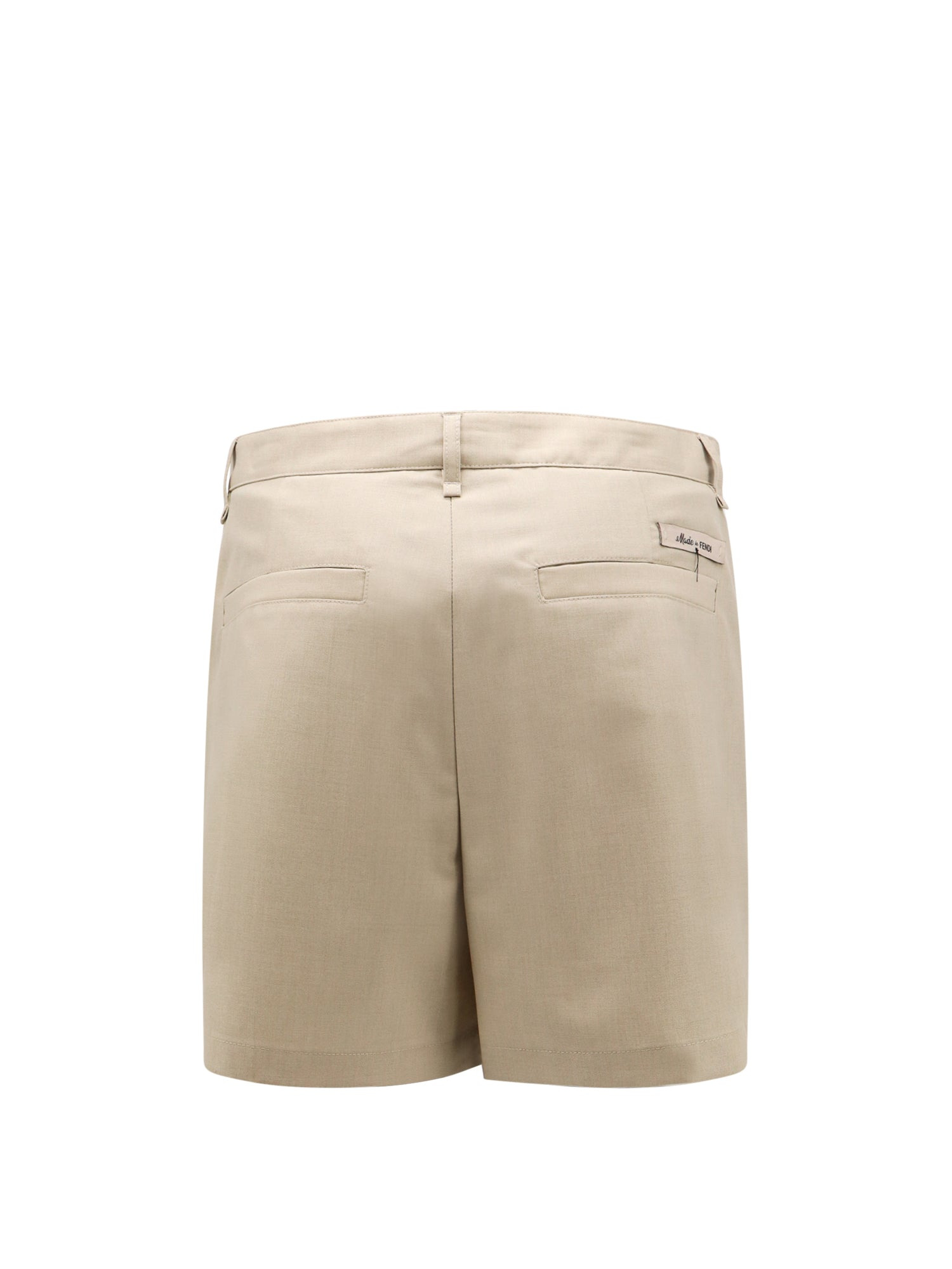 Wool Shorts With 'Made In Fendi' Label - 2