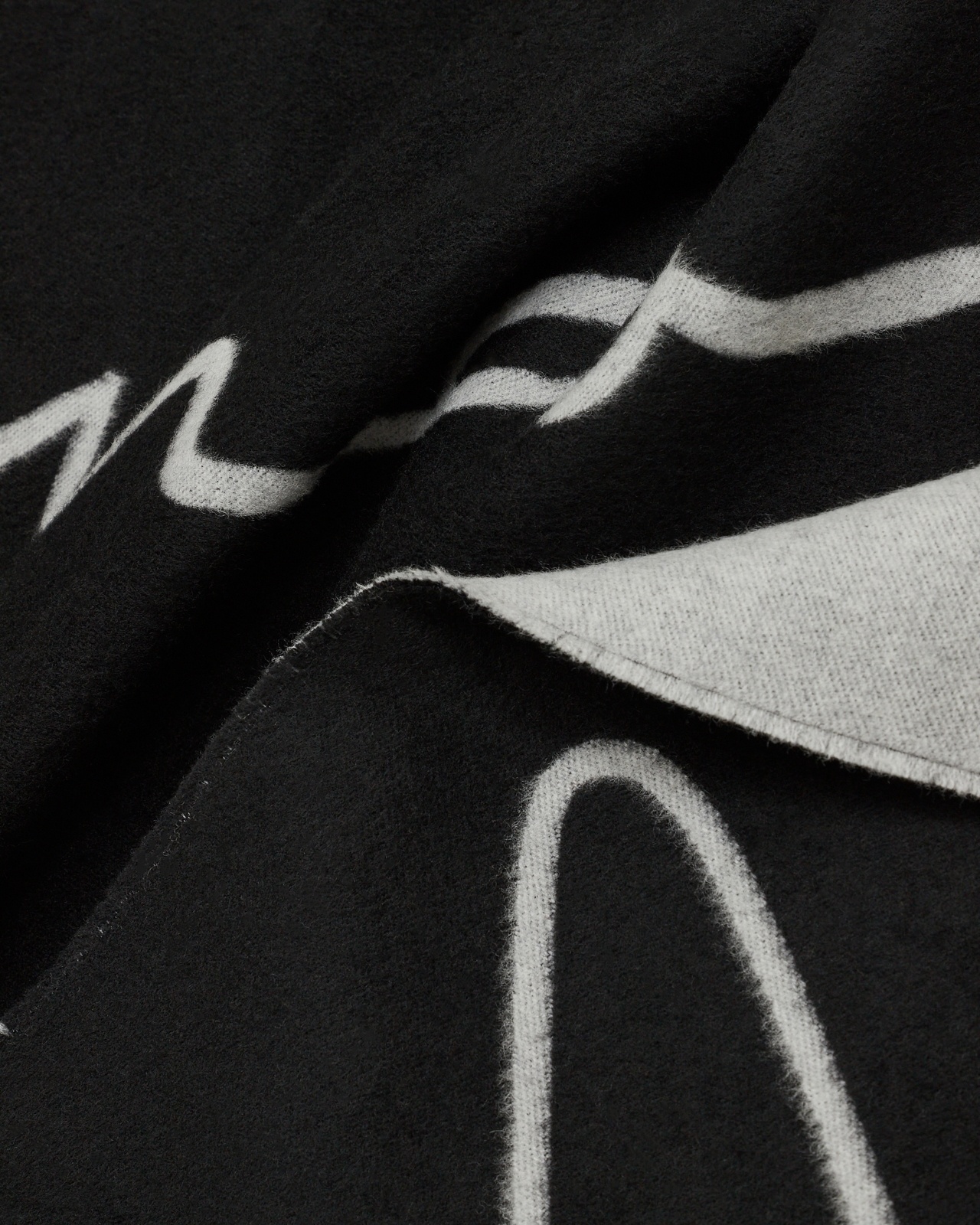 TWO-TONE WOOL AND SILK SCARF WITH SIGNATURE LOGO - 2